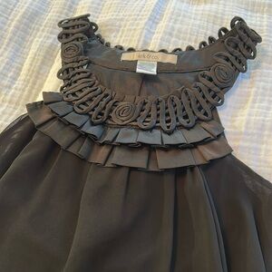 Anthropologie Black Ruffled Blouse